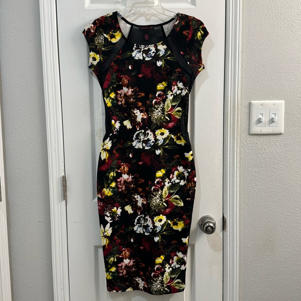 Sexy Black Floral Dress